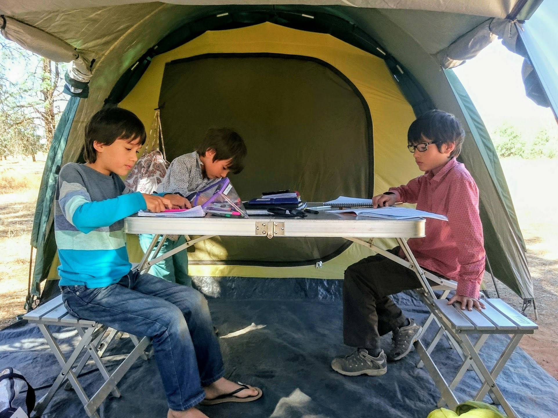 Tent schooling in the Outback.